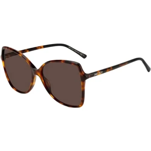 Braune Acetat Damen Sonnenbrille , Damen, Größe: ONE Size - Jimmy Choo - Modalova