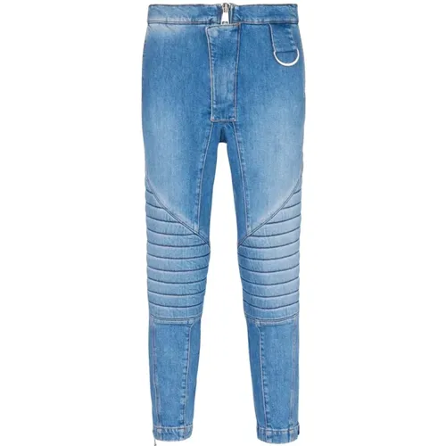 Light Low Rise Slim Cut Jeans , male, Sizes: S - Balmain - Modalova