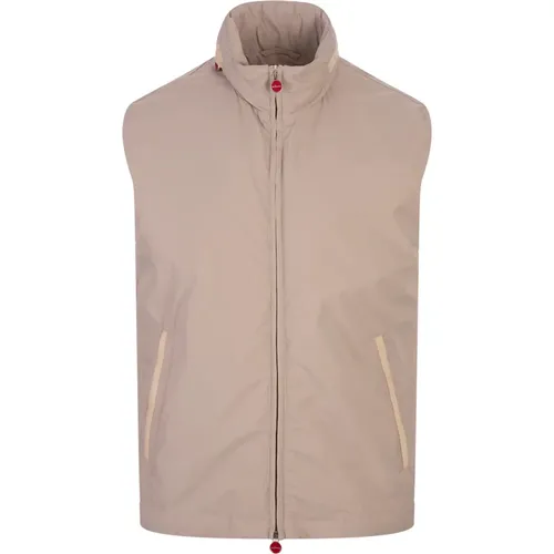 Technical Fabric Vest with High Collar , male, Sizes: M, L, XL - Kiton - Modalova