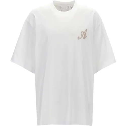 Weißes Baumwoll-Logoshirt , Herren, Größe: M - Axel Arigato - Modalova