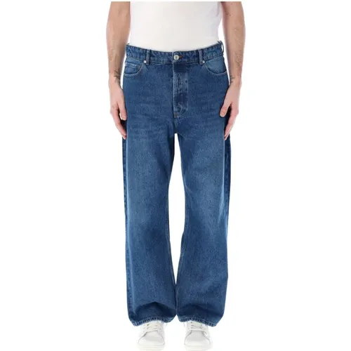 Mens Clothing Jeans Medium Blu Ss24 , male, Sizes: W30, W31, W32, W34 - Ami Paris - Modalova