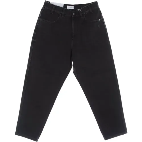 Schwarze Marmor Denim Jeans , Herren, Größe: W30 - Amish - Modalova