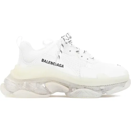 Weiße Textil-Sneakers Transparente Sohle - Balenciaga - Modalova