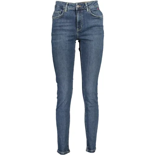 Blaue Denim-Jeans mit Stickerei , Damen, Größe: XL - Desigual - Modalova