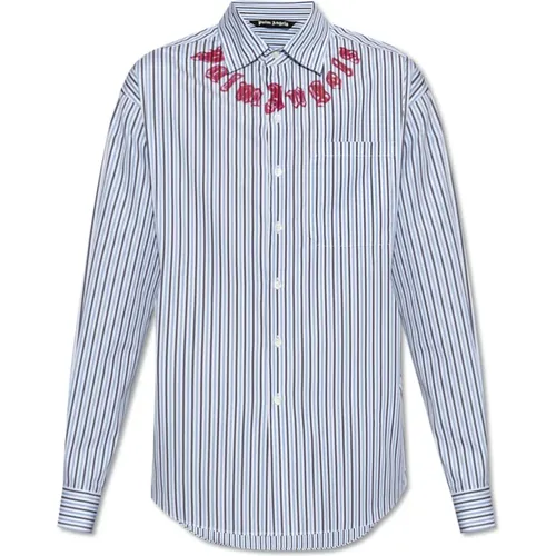 Striped pattern shirt , male, Sizes: XL, L, 2XL - Palm Angels - Modalova