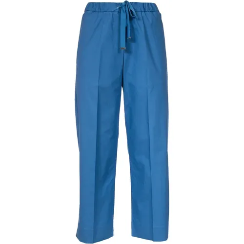 Cotton Drawstring Pants Regular Fit , female, Sizes: M, XS - Le Tricot Perugia - Modalova