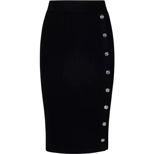 Ribbed Wool Skirt Aw24 , female, Sizes: M, S, L, XS - pinko - Modalova