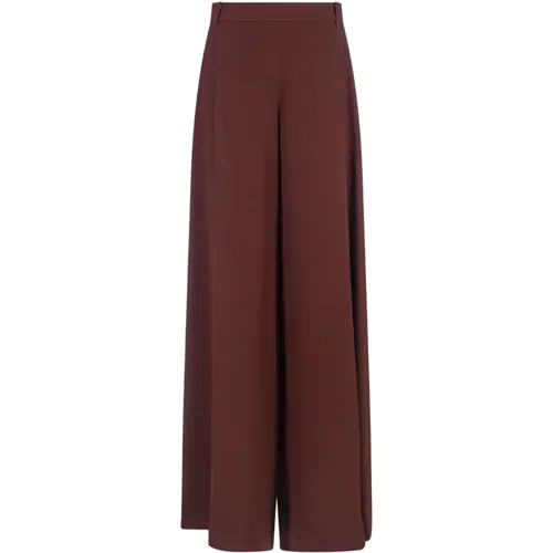 Braune Palazzo Hose Flared Design,Eleganter Plissierter Pant Skirt - Ermanno Scervino - Modalova