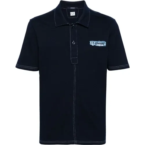 Embroidered Jersey Polo Shirt , male, Sizes: S, L, M, 2XL - C.P. Company - Modalova