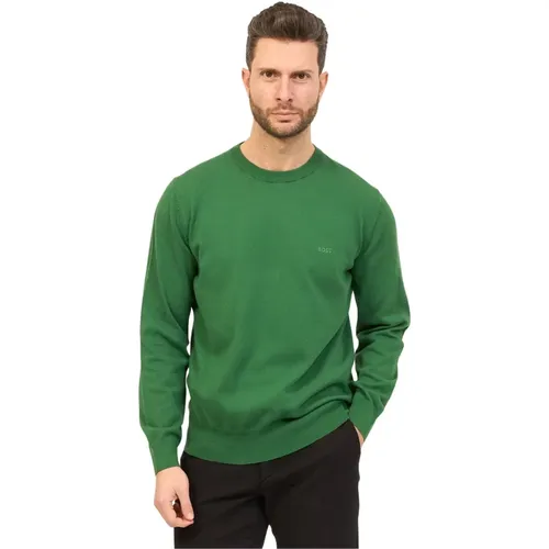 Essential Sweater with Embroidered Logo , male, Sizes: S, M - Hugo Boss - Modalova