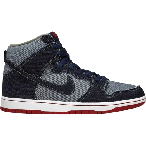 Limited Edition Denim High Top Sneakers , male, Sizes: 5 UK, 12 UK, 9 UK, 11 1/2 UK, 7 UK, 6 1/2 UK, 13 1/2 UK, 2 UK, 4 UK, 11 UK, 2 1/2 UK, 8 1/2 UK, - Nike - Modalova