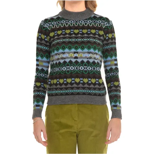 Multicolour Print Wool Jumper , female, Sizes: XS - Max Mara Weekend - Modalova