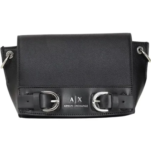 Schwarze Schultertasche mit elegantem Design - Armani Exchange - Modalova