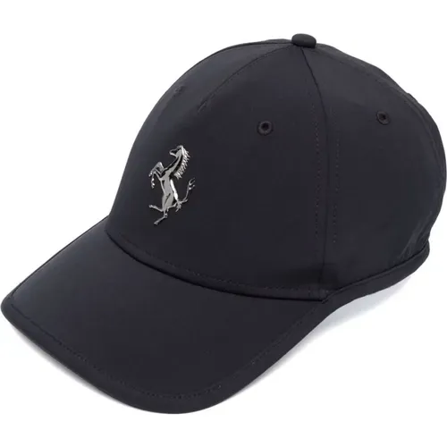 Schwarze Logo-Plaque Baseballkappe - Ferrari - Modalova