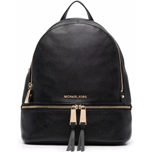 Grained Leather Backpack Gold Hardware , female, Sizes: ONE SIZE - Michael Kors - Modalova