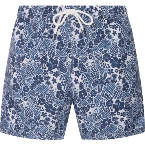 Tropical Swim Shorts , male, Sizes: XL, M, L - Fedeli - Modalova