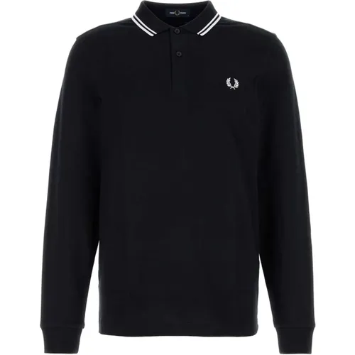 Navy Polo Shirt , Herren, Größe: L - Fred Perry - Modalova