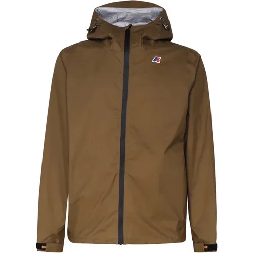 Windproof Hooded Zip Jacket , male, Sizes: M, XL - K-way - Modalova