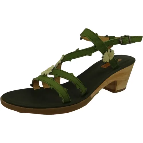 Grüne Sandalen Damen Stil N5496 , Damen, Größe: 41 EU - El Naturalista - Modalova