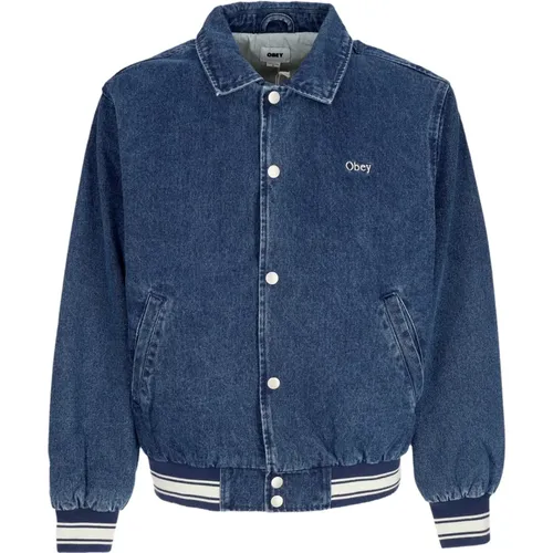 Rose Blouson Jacket Stone Wash , male, Sizes: S, XL, L, M - Obey - Modalova