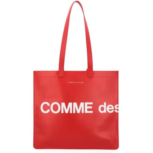 Leather Huge Logo Shopping Bag , female, Sizes: ONE SIZE - Comme des Garçons - Modalova