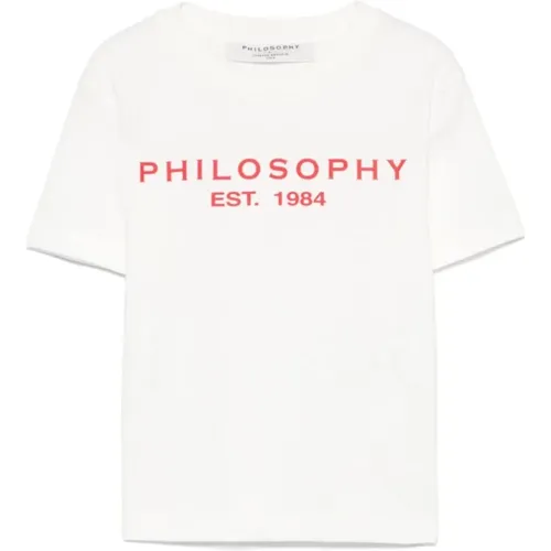 Logo-Print Baumwoll T-Shirts und Polos - Philosophy di Lorenzo Serafini - Modalova