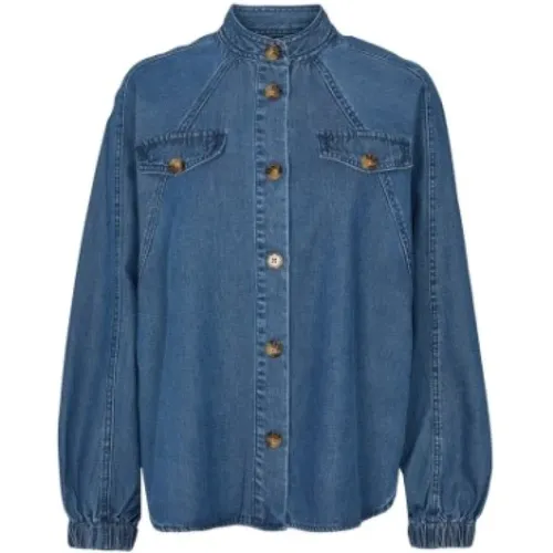 Light denim jacket with fine details , female, Sizes: S, M, 2XL, XS - Prepair - Modalova