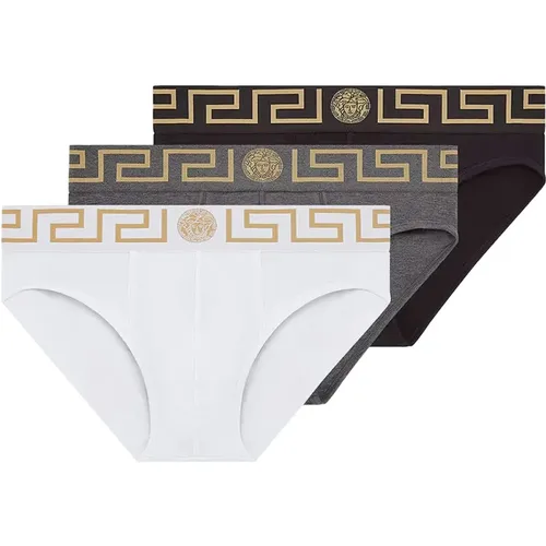 Low Rise Stretch Cotton Underwear , male, Sizes: 3XL - Versace - Modalova