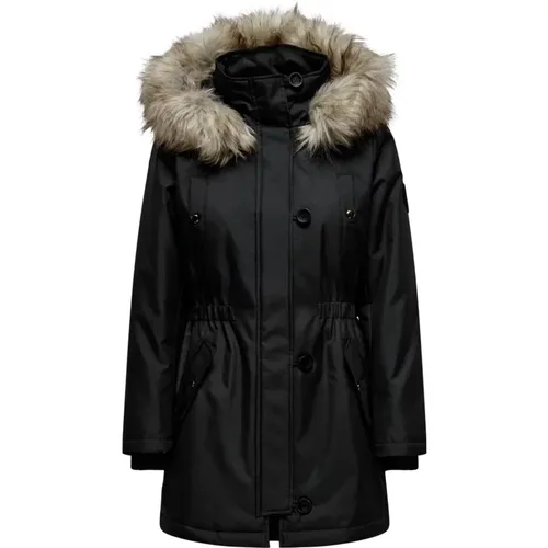 Schwarze Kapuzenjacke für Frauen , Damen, Größe: M - Only - Modalova