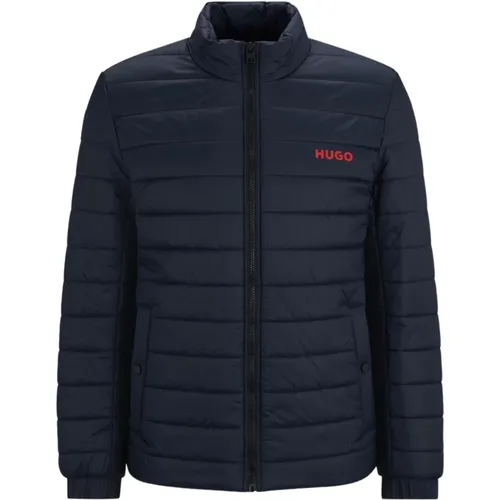 Blaue Slim Fit Wasserabweisende Jacke , Herren, Größe: M - Hugo Boss - Modalova