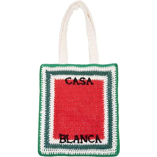 Gehäkelte Tote Tasche Rot - Casablanca - Modalova