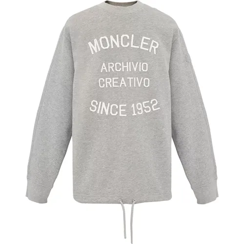 Moncler Sweatshirt Hellgrau Moncler - Moncler - Modalova