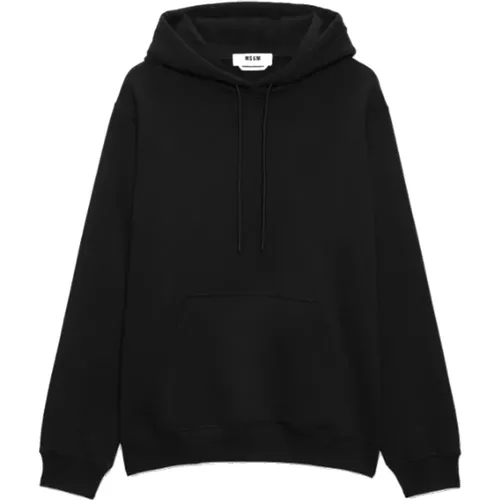 Baumwollhoodie mit Logo , Herren, Größe: L - MSGM - Modalova