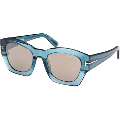 Transparente quadratische Sonnenbrille , Damen, Größe: 52 MM - Tom Ford - Modalova