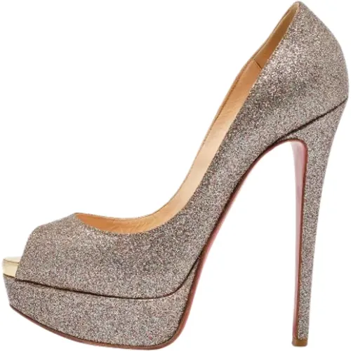 Pre-owned Fabric heels , female, Sizes: 4 UK - Christian Louboutin Pre-owned - Modalova