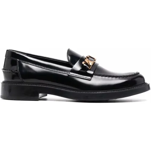 Schwarze Chain Loafers - 59C Max Stil , Damen, Größe: 35 EU - TOD'S - Modalova