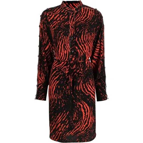 Rotes Maxikleid mit Gemaltem Spiral - Proenza Schouler - Modalova