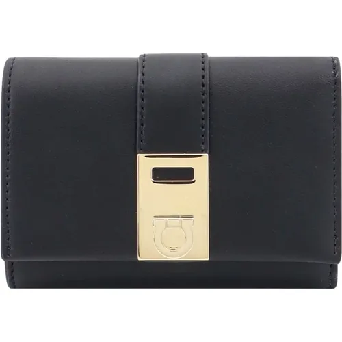 Leather Gancini Wallet , female, Sizes: ONE SIZE - Salvatore Ferragamo - Modalova