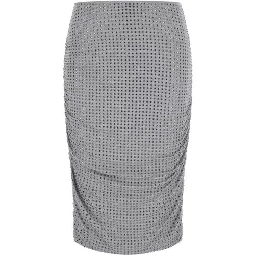 Jersey Full Grey Skirt , female, Sizes: S - pinko - Modalova