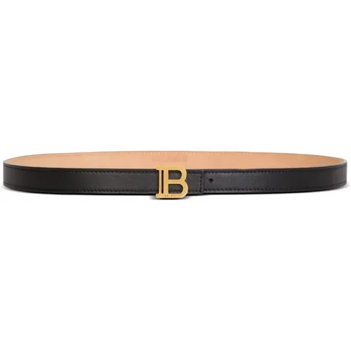 Gürtel B-Belt aus Glattleder , Herren, Größe: 90 CM - Balmain - Modalova