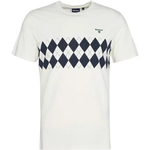 Argyle Panel Tee Whisper , Herren, Größe: XL - Barbour - Modalova