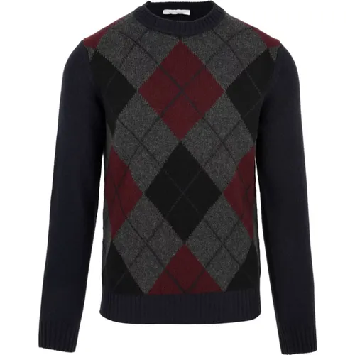 Y23127 008 Rombi Grigio Sweaters , male, Sizes: L, M - Filippo De Laurentiis - Modalova