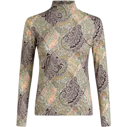 Elegant Wool Blend Beige Top , female, Sizes: M - ETRO - Modalova