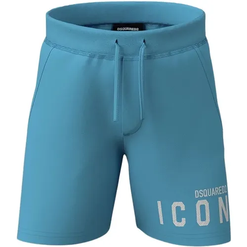 Jungen Icon Shorts, Blau, Regular Fit - Dsquared2 - Modalova
