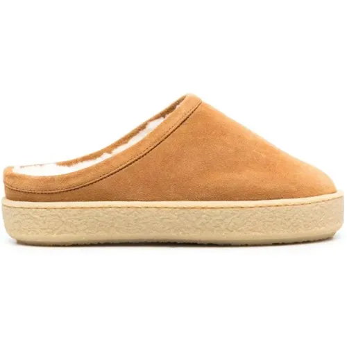 Suede Flatform Mules with Shearling Lining , female, Sizes: 3 UK, 7 UK - Isabel marant - Modalova