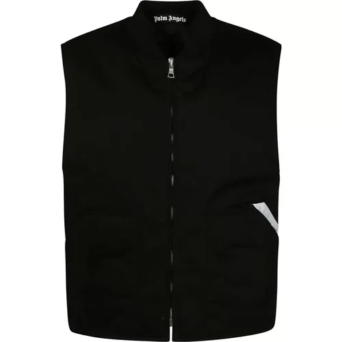 Logo Pocket Vest , male, Sizes: M - Palm Angels - Modalova