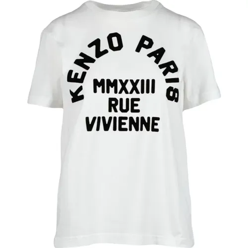 Paris T-Shirt 100% Baumwolle , Damen, Größe: S - Kenzo - Modalova