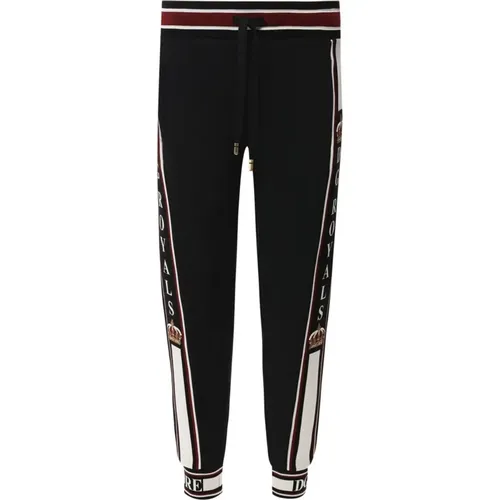 Ribbed Trims Trousers , male, Sizes: XS, S, M - Dolce & Gabbana - Modalova