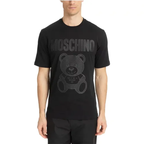 Abstraktes Logo Teddy Bear T-shirt , Herren, Größe: M - Moschino - Modalova