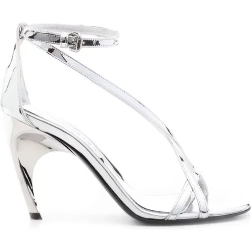 Silver Multi-Way Strap Sandals , female, Sizes: 4 UK, 7 UK, 5 UK, 4 1/2 UK, 8 UK, 5 1/2 UK, 6 UK - alexander mcqueen - Modalova